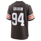 C.Browns #94 Mason Graham Brown 2025 Draft First Round Pick Game Stitched Football American Jersey