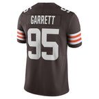 C.Browns #95 Myles Garrett Brown Vapor Limited Stitched Football American Jersey