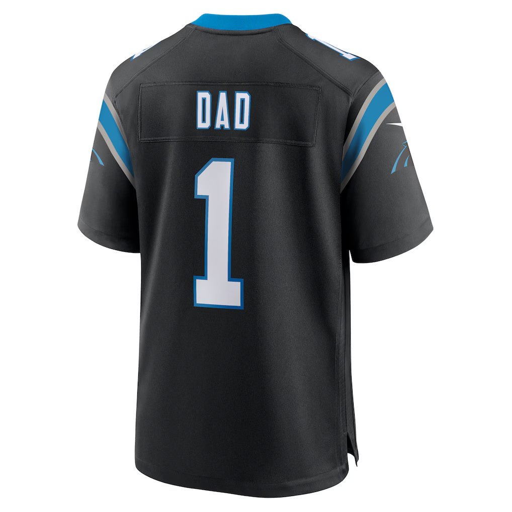 C.Panthers Number #1 Dad Black Game Stitched Football American Jersey
