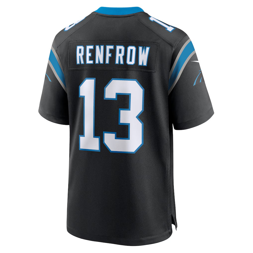 C.Panthers #13 Hunter Renfrow Black Team Game Stitched Football American Jersey