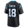 C.Panthers #18 Jalen Coker Black Team Game Stitched Football American Jersey