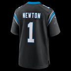 C.Panthers #1 Cam Newton Black Team Retired Game Stitched Football American Jersey