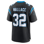C.Panthers #32 Trevin Wallace Black Team Game Stitched Football American Jersey