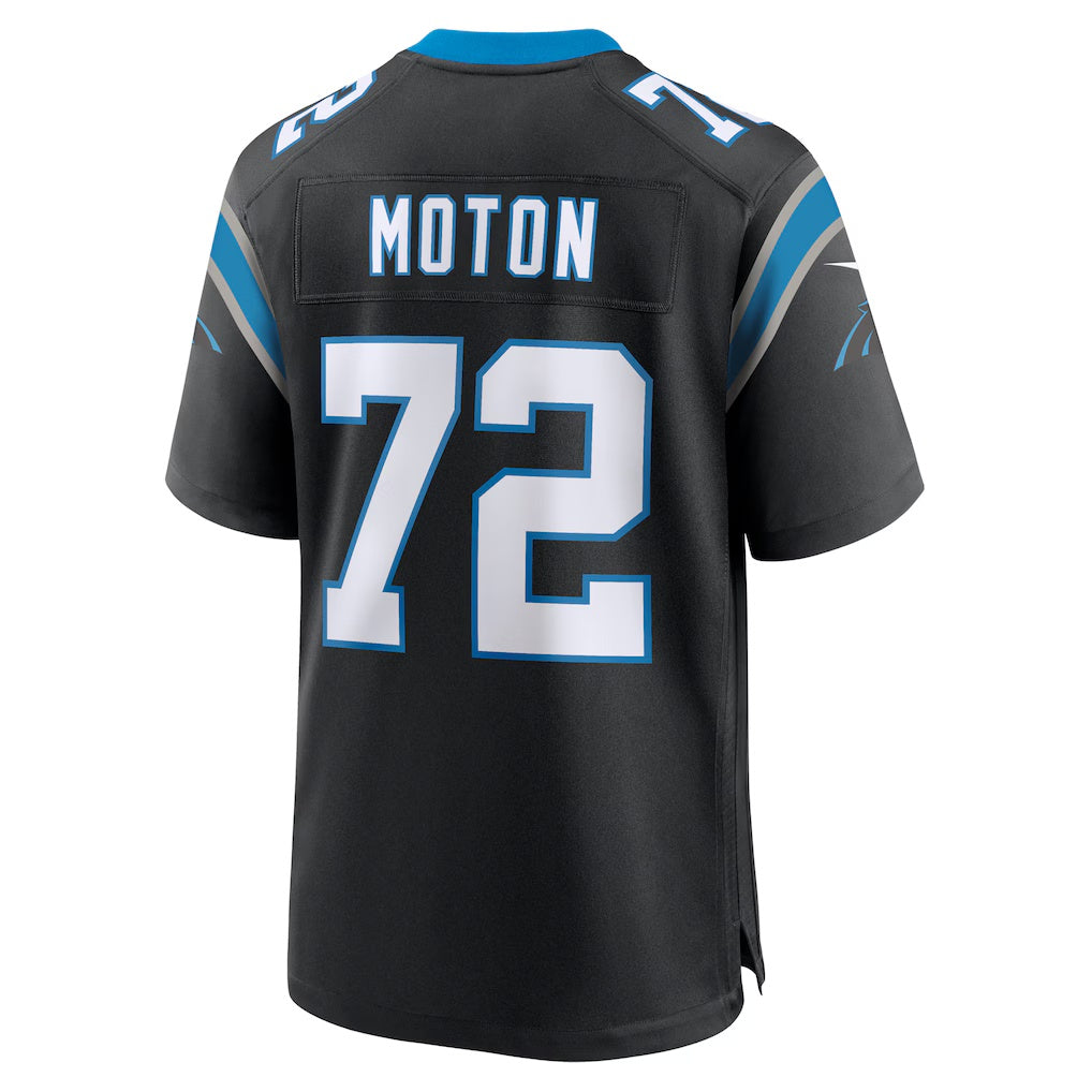 C.Panthers #72 Taylor Moton Black Team Game Stitched Football American Jersey