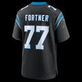 C.Panthers #77 Luke Fortner Black Team Game Stitched Football American Jersey