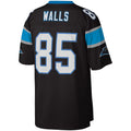 C.Panthers #85 Wesley Walls Mitchell & Ness Black Legacy Replica Stitched Football American Jersey