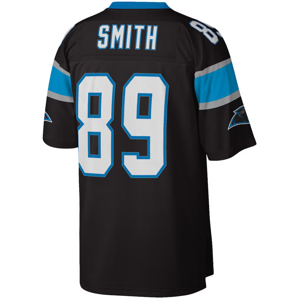 C.Panthers #89 Steve Smith Mitchell & Ness Black Legacy Replica Stitched Football American Jersey