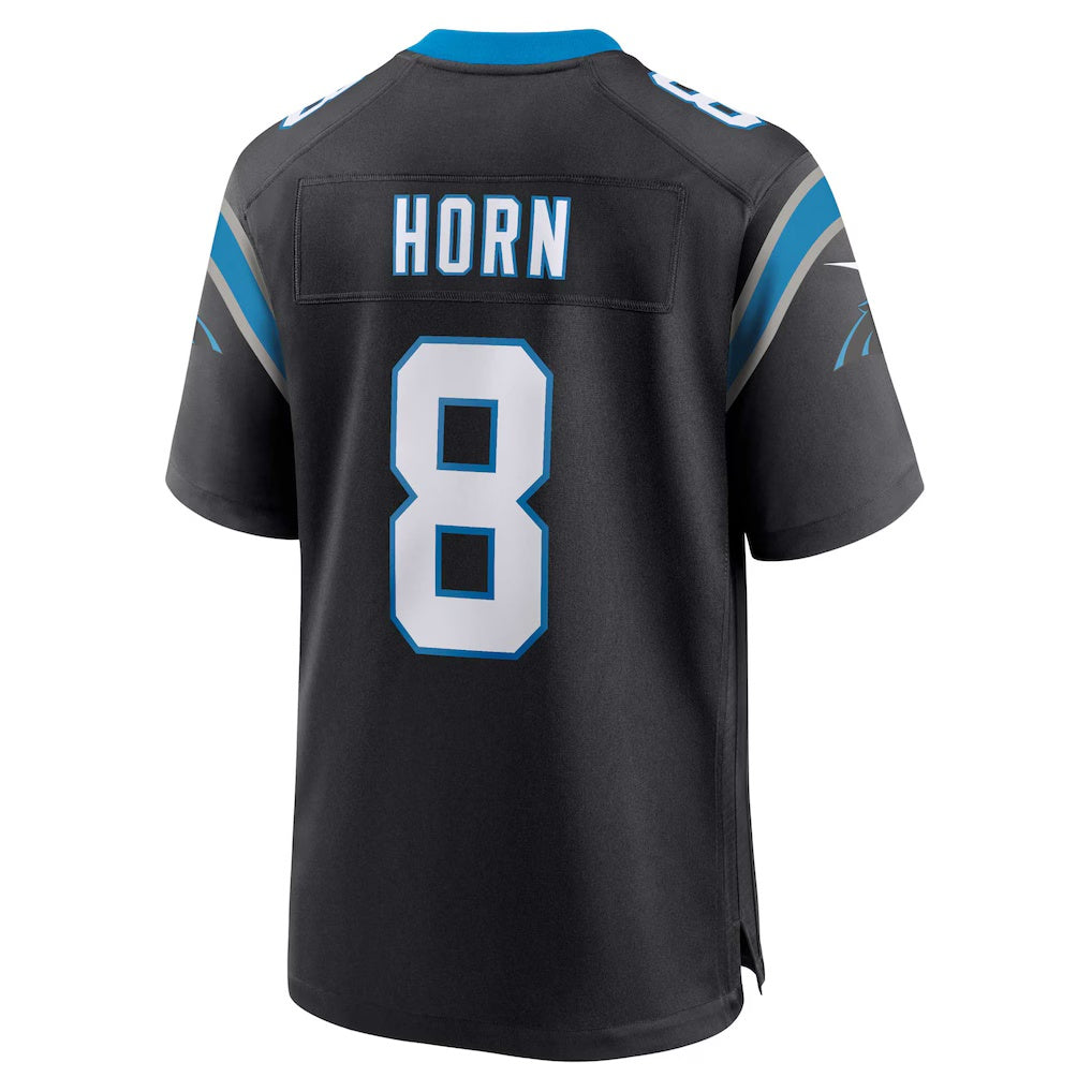 C.Panthers #8 Jaycee Horn Black Game Stitched Football American Jersey