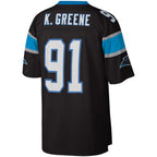 C.Panthers #91 Kevin Greene Mitchell & Ness Black Legacy Replica Stitched Football American Jersey