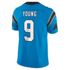 C.Panthers #9 Bryce Young Blue Vapor F.U.S.E. Limited Stitched Football American Jersey