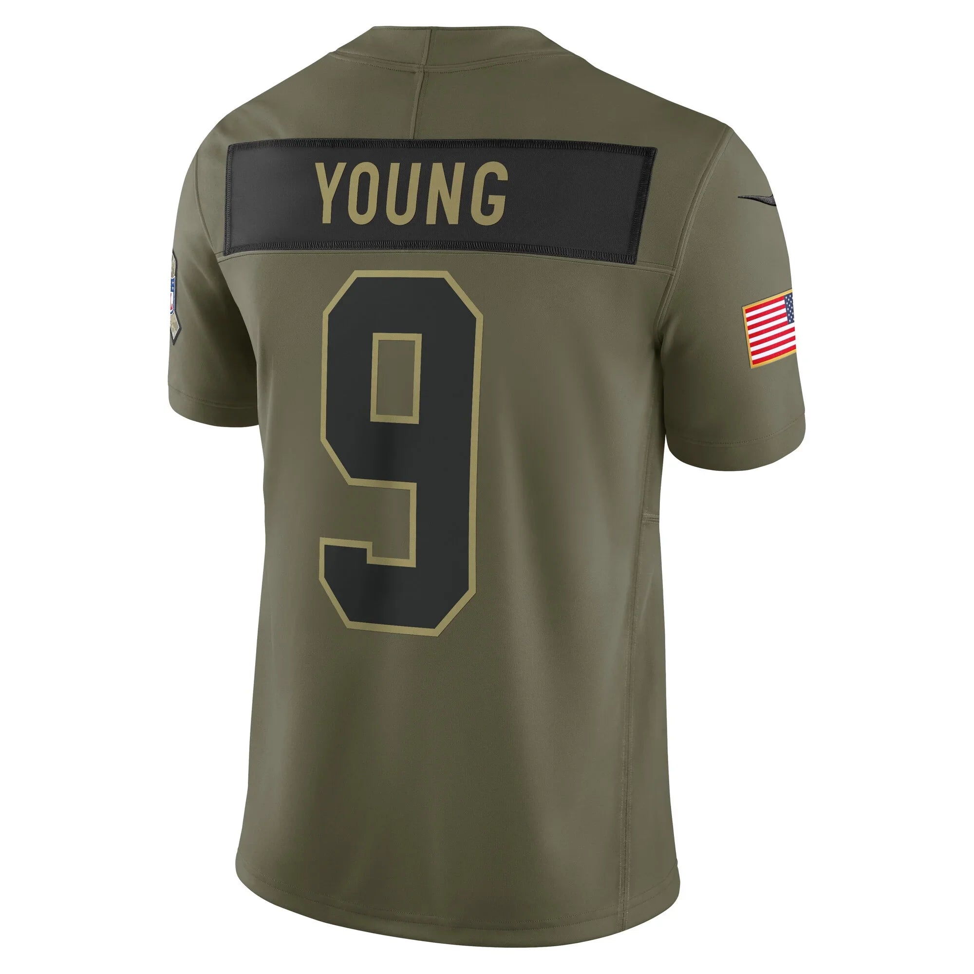 C.Panthers #9 Bryce Young Olive 2025 Salute to Service Limited Stitched Football American Jersey