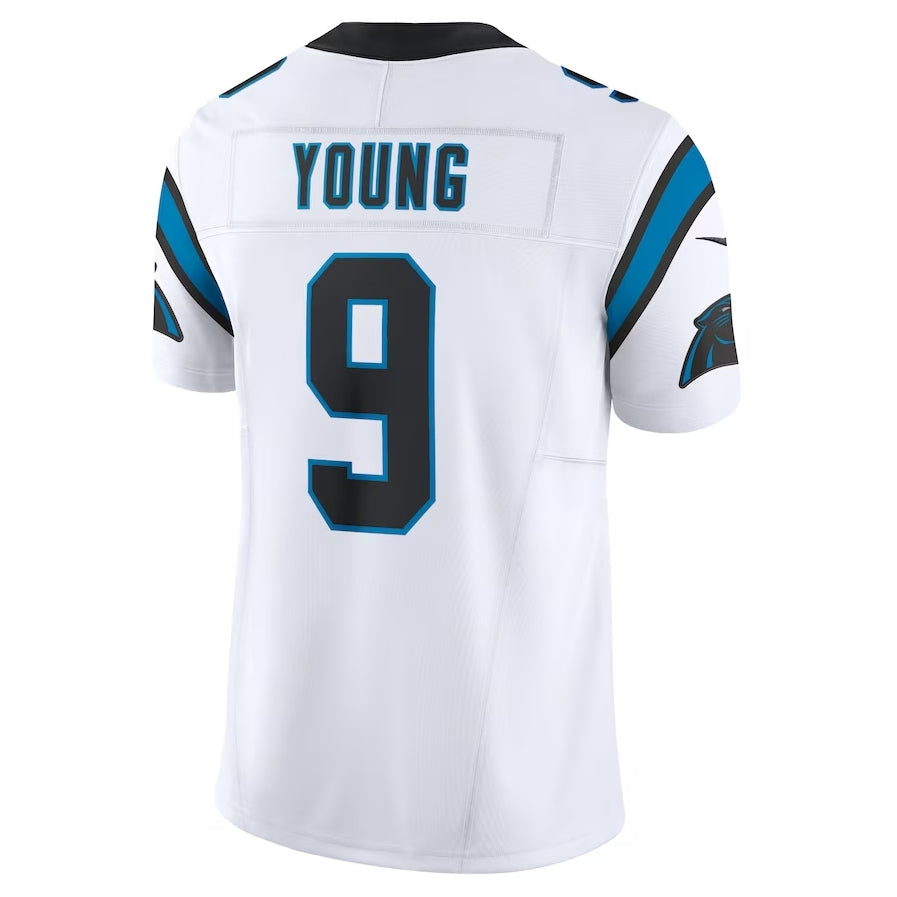 C.Panthers #9 Bryce Young Vapor F.U.S.E. Limited Jersey - White Stitched Football American Jersey