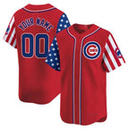 Chicago Cubs 2024 Independence Day Vapor Premier Limited Custom Jersey ¨C Red Baseball Jersey