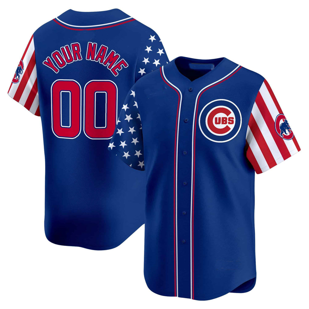 Chicago Cubs 2024 Independence Day Vapor Premier Limited Custom Jersey ¨C Royal Baseball Jersey
