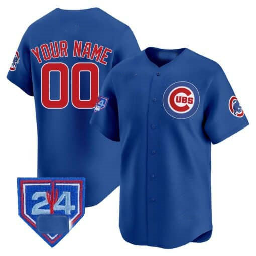 Chicago Cubs 2024 Spring Training Patch Vapor Premier Limited Custom Jersey V2 ¨C Royal Baseball Jersey