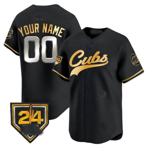 Chicago Cubs 2024 Spring Training Patch Vapor Premier Limited Custom Jersey ¨C All Stitched-Black Royal Alternate Baseball Jersey