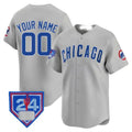 Chicago Cubs 2024 Spring Training Patch Vapor Premier Limited Custom Jersey ¨C Gray Baseball Jersey