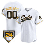 Chicago Cubs 2024 Spring Training Patch Vapor Premier Limited Custom Jersey ¨C White Alternate Baseball Jersey