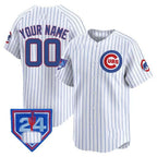 Chicago Cubs 2024 Spring Training Patch Vapor Premier Limited Custom Jersey ¨C White Alternate Baseball Jersey