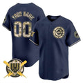 Chicago Cubs Armed Forces Day Vapor Premier Limited Custom Jersey ¨C Navy Baseball Jersey