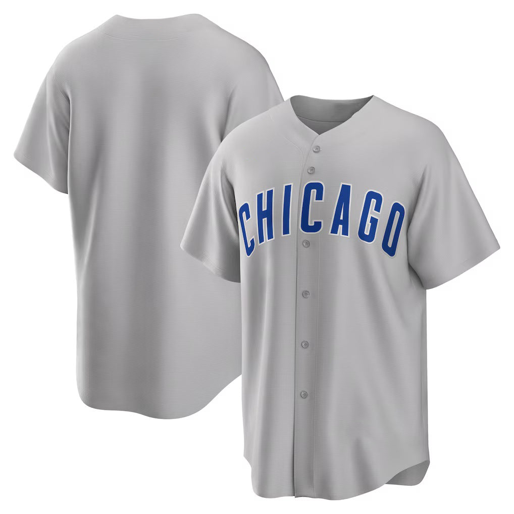 Chicago Cubs Gray Road Replica Team Baseball Jersey