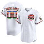 Chicago Cubs Mexico Vapor Premier Limited Custom Jersey ¨C All Stitched-White Baseball Jersey