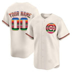 Chicago Cubs Mexico Vapor Premier Limited Custom Jersey ¨C Cream Baseball Jersey