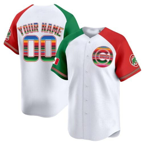 Chicago Cubs Mexico Vapor Premier Limited Custom Jersey ¨C White Baseball Jersey