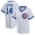 Chicago Cubs #14 Ernie Banks White Home Cooperstown Collection Player Baseball Jersey