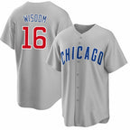 Chicago Cubs #16 Patrick Wisdom Gray Cool Base Stitched Baseball Jersey
