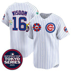 Chicago Cubs #16 Patrick Wisdom White 2025 Tokyo Series Limited Stitched Baseball Jersey