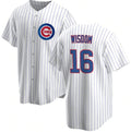 Chicago Cubs #16 Patrick Wisdom White Cool Base Stitched Baseball Jersey