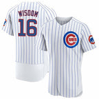 Chicago Cubs #16 Patrick Wisdom White Flex Base Stitched Baseball Jersey