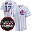 Chicago Cubs #17 Vidal Bruján White 2025 World Tour Tokyo Series Home Stitched Baseball Jersey