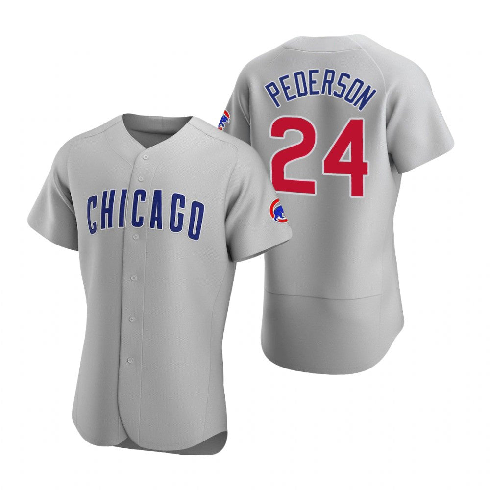 Chicago Cubs #24 Joc Pederson Gray Authentic Road Baseball Jersey