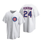 Chicago Cubs #24 Joc Pederson White Replica Home Baseball Jersey