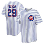 Chicago Cubs #29 Michael Busch White Home Replica Baseball Jersey