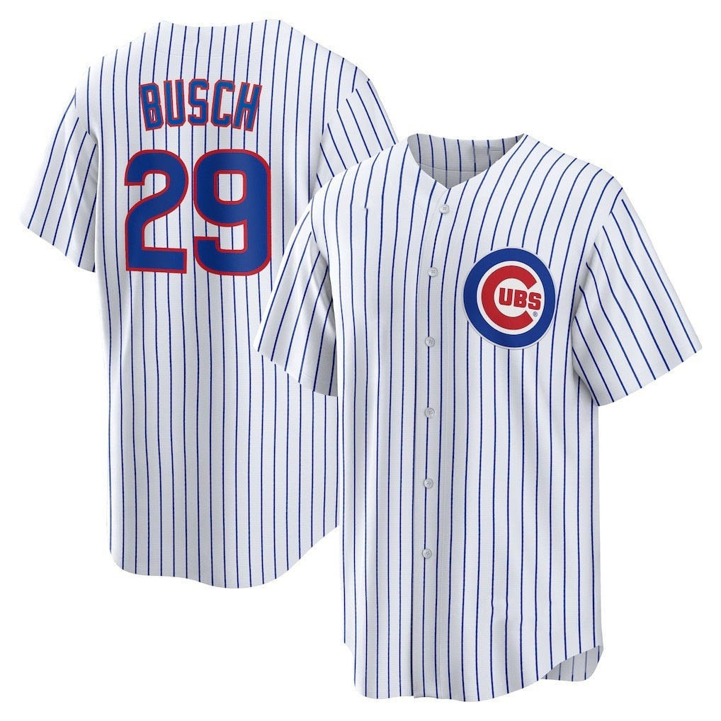 Chicago Cubs #29 Michael Busch White Home Replica Baseball Jersey