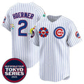 Chicago Cubs #2 Nico Hoerner White 2025 Tokyo Series Limited Stitched Jersey