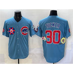Chicago Cubs #30 Kyle Tucker Blue 2025 Tokyo Series 2nd Alternate Limited Stitched Baseball Jersey
