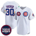 Chicago Cubs #30 Kyle Tucker White 2025 Tokyo Series Limited Stitched Baseball Jersey