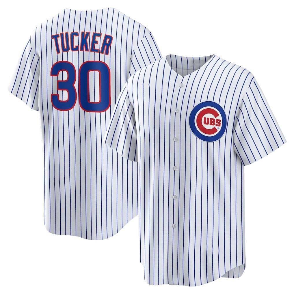 Chicago Cubs #30 Kyle Tucker White Home Replica Player Baseball Jersey