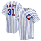 Chicago Cubs #31 Greg Maddux White Home Retired Player Replica Baseball Jersey