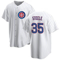 Chicago Cubs #35 Justin Steele Home White Cool Baseball Jersey