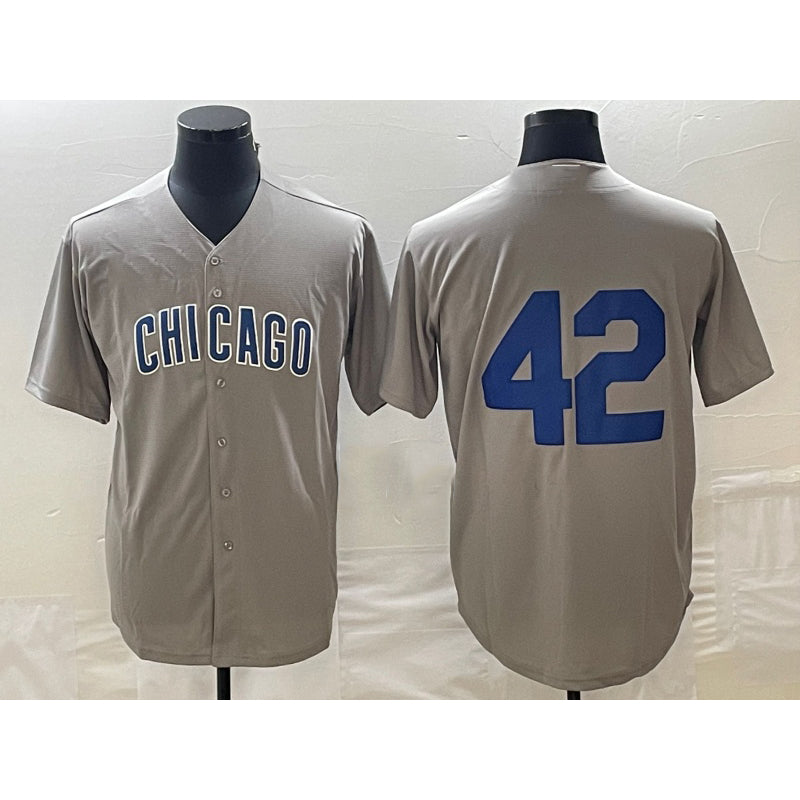 Chicago Cubs #42 Bruce Sutter Gray Stitched Cool Baseball Jersey
