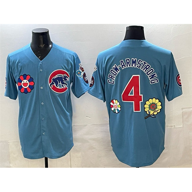 Chicago Cubs #4 Pete Crow-Armstrong Blue 2025 Tokyo Series 2nd Alternate Limited Stitched Jersey