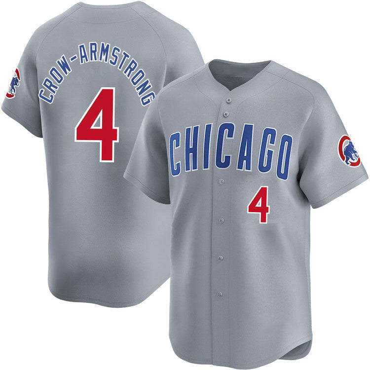 Chicago Cubs #4 Pete Crow-Armstrong Gray Limited Stitched Jersey