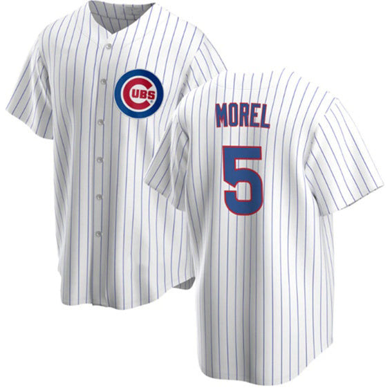 Chicago Cubs #5 Christopher Morel Chicago White Cool Base Stitched Baseball Jersey