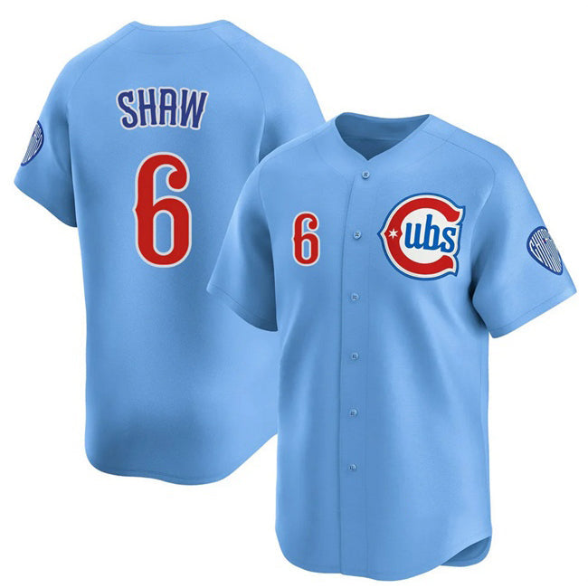 Chicago Cubs #6 Matt Shaw Blue 2024-25 2nd Alternate Limited Stitched Baseball Jersey