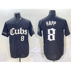 Chicago Cubs #8 Ian Happ Black 'Gothic North Side Edition' Vapor Premier Limited Stitched Baseball Jersey